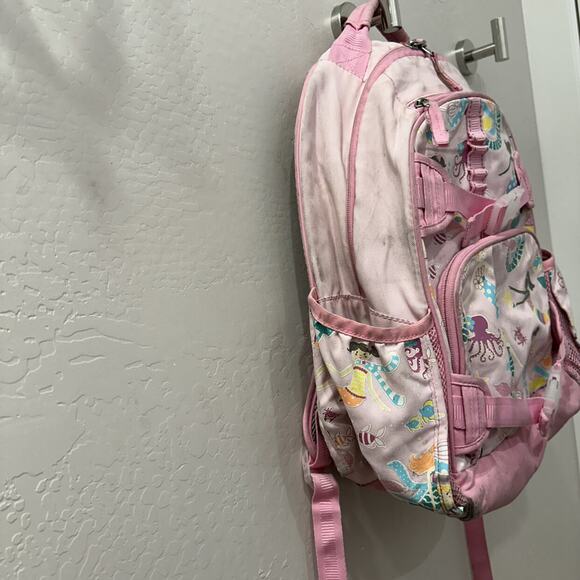 Pottery Barn Kids Pink Mermaids Mackenzie Large Backpack - Picture 5 of 10